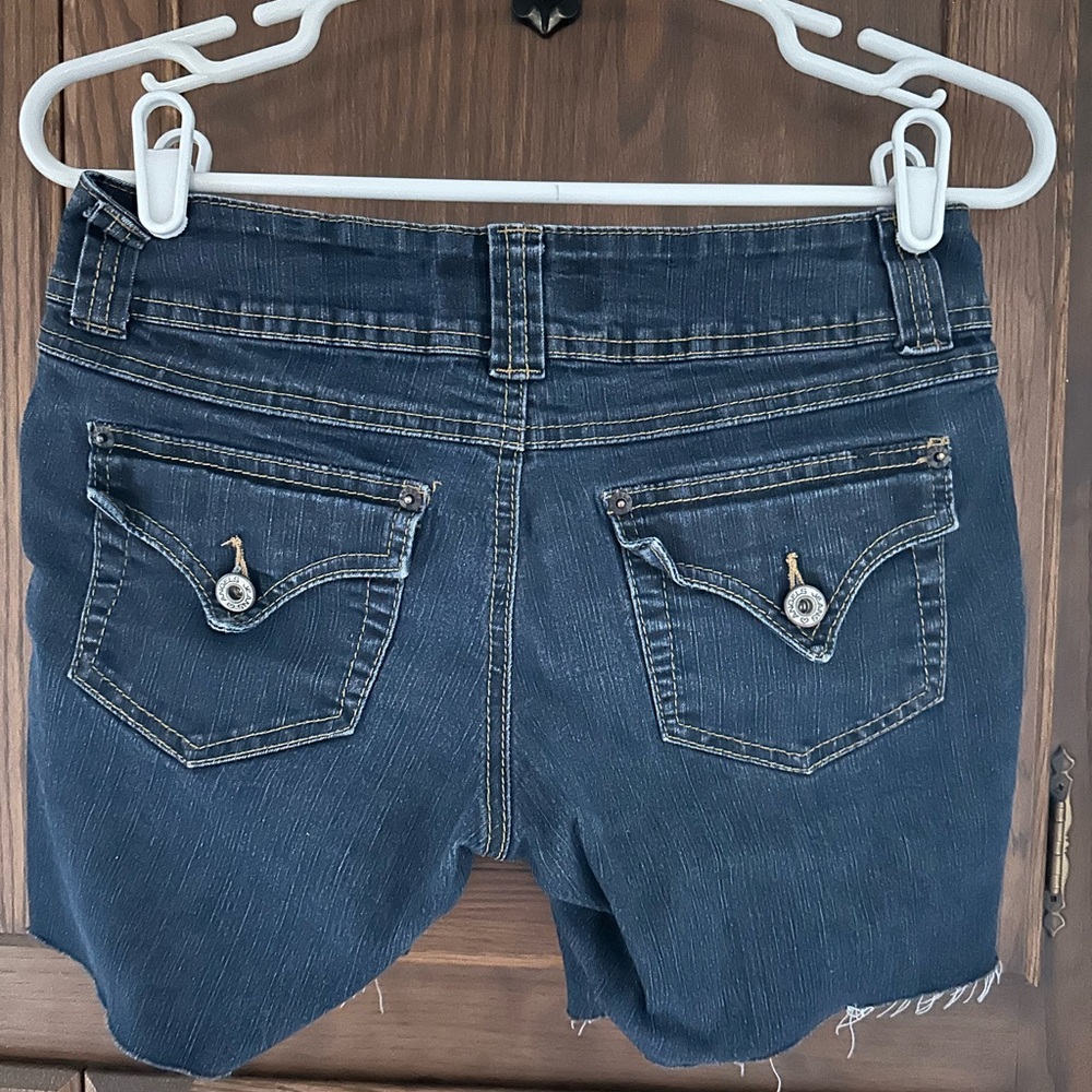 Angels Dark Blue Denim Shorts